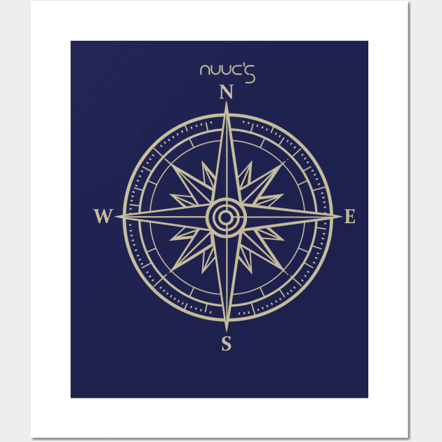 Marine nautical boat compass Wall Art by jjmpubli